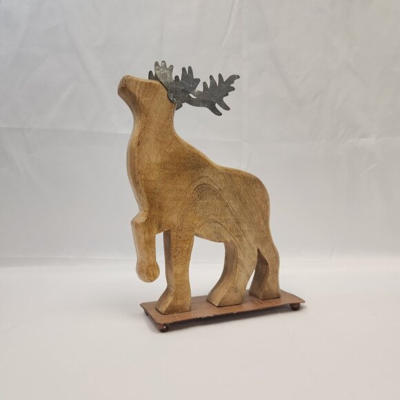 Vintage Mid-Century Wooden Crafted Reindeer Home Christmas Holiday Decor - Picture 5 of 16